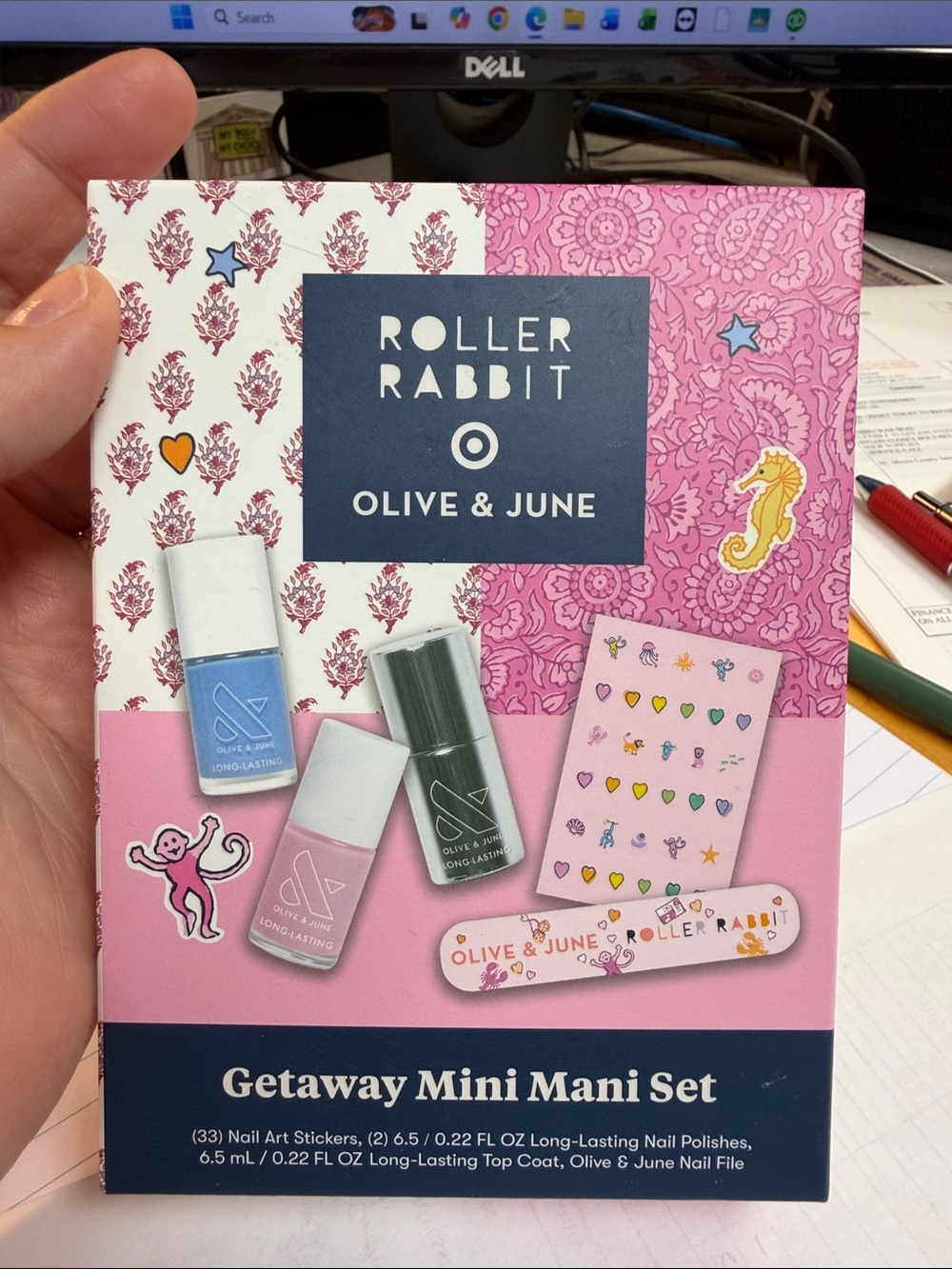 Roller Rabbit x Target Getaway Mini Mani Set — nail polish and art stickers